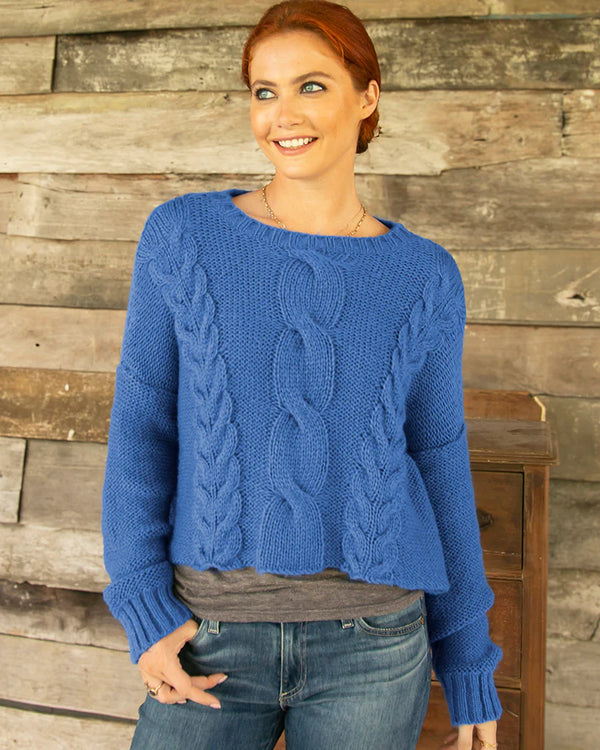 Aspen Cropped Cable Crew Chunky