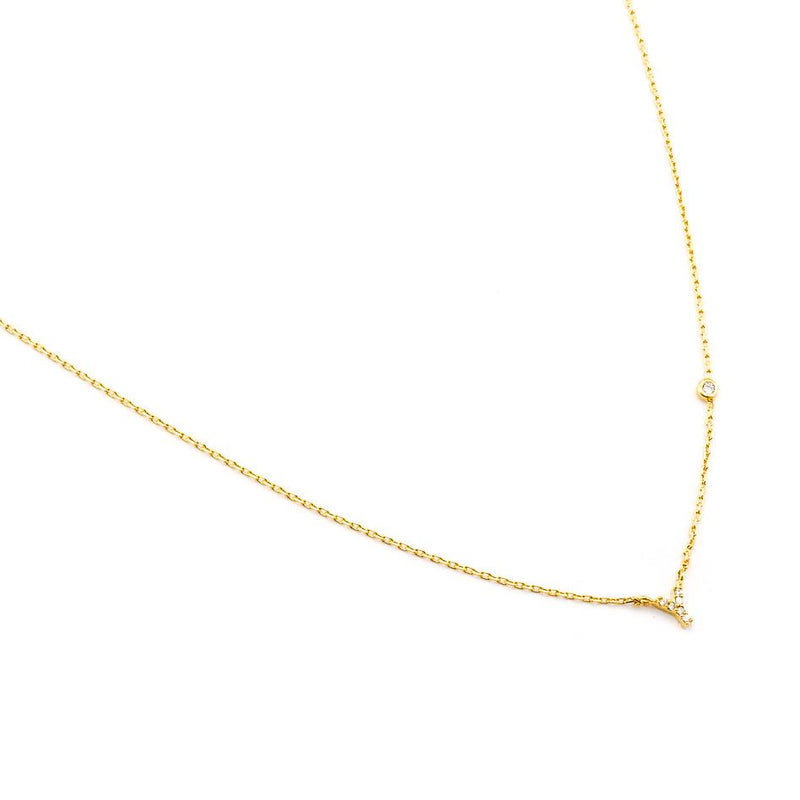 CZ Initial Necklace - Stevie Sister