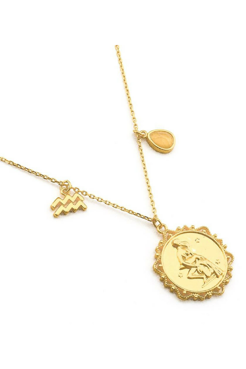 Zodiac Coin Necklace - Stevie Sister